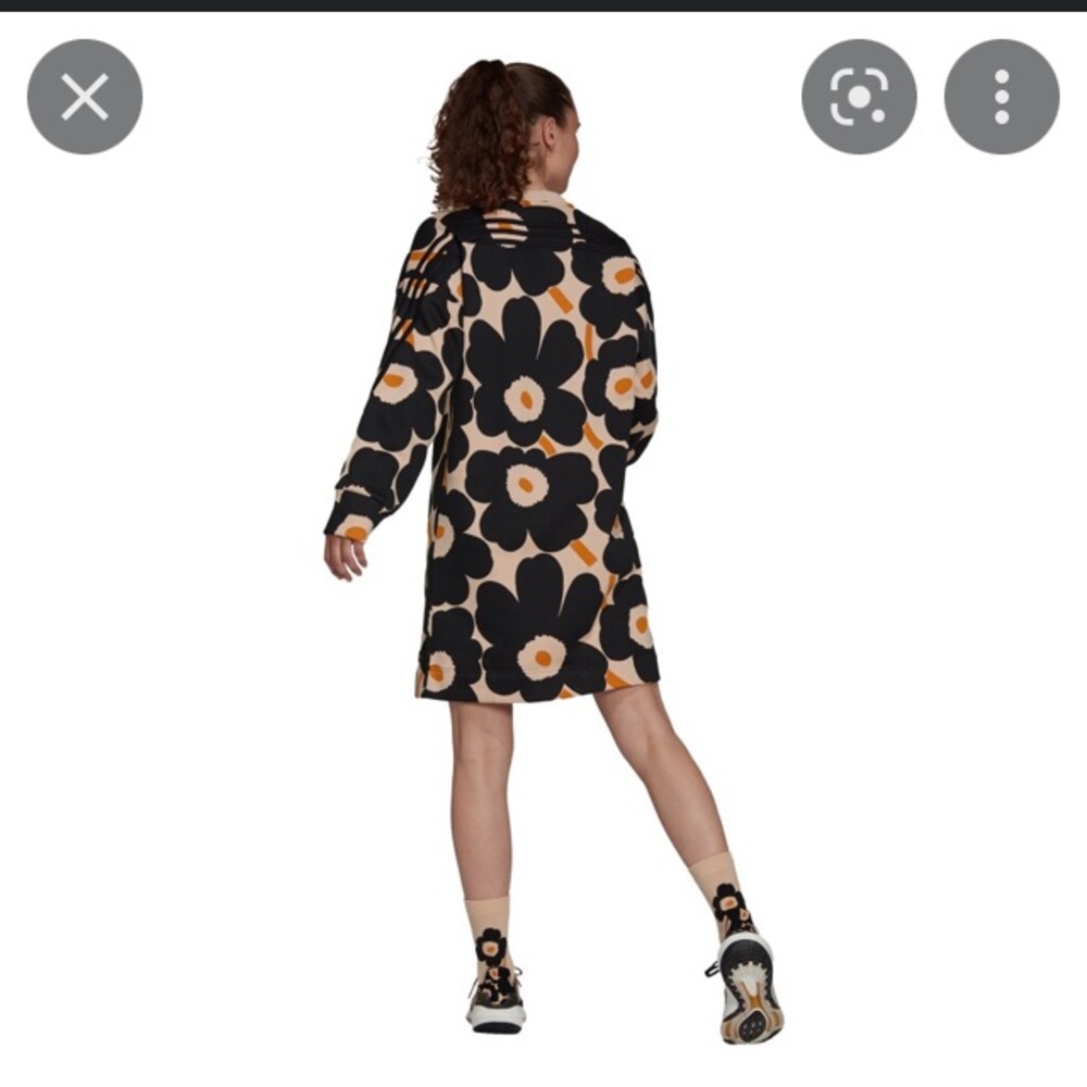 Marimekko x Adidas fleece poppy dress Size M NWT